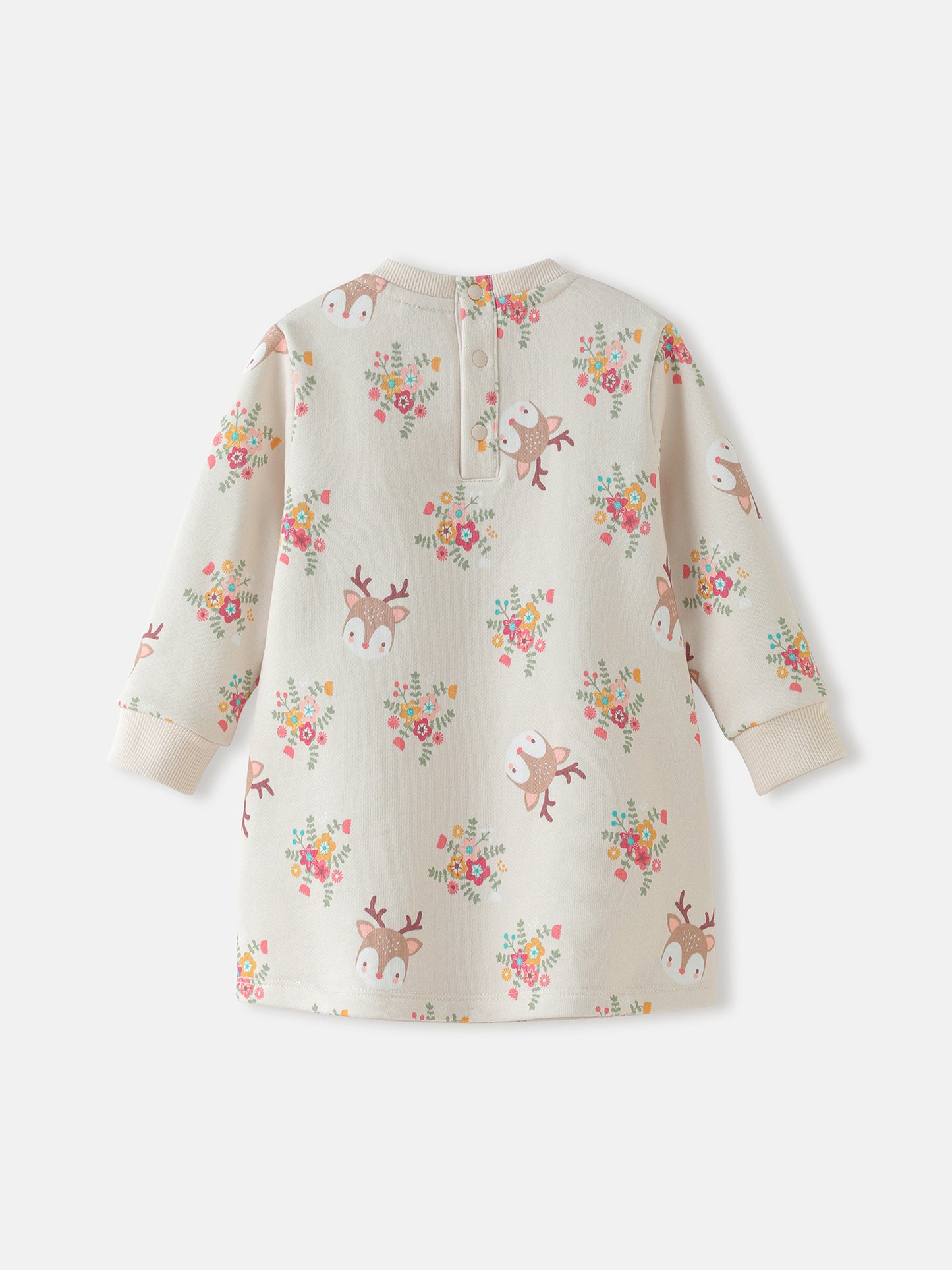 Baby Girls' Printed Long‑Sleeve Dress