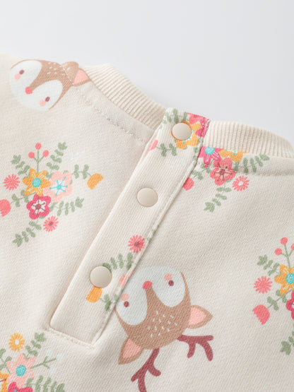 Baby Girls' Printed Long‑Sleeve Dress