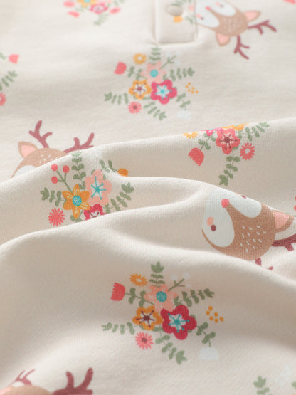 Baby Girls' Printed Long‑Sleeve Dress