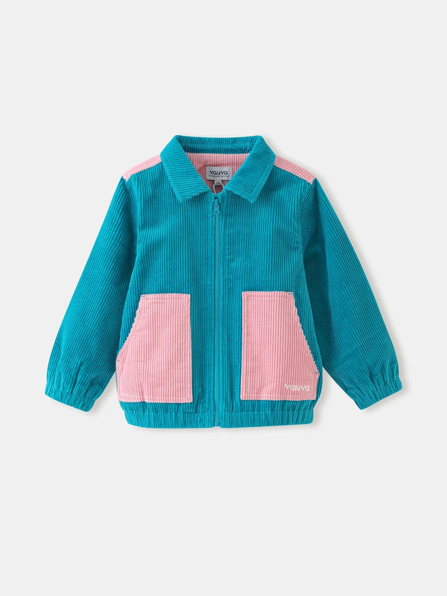 Girls' Color‑Block Corduroy Jacket