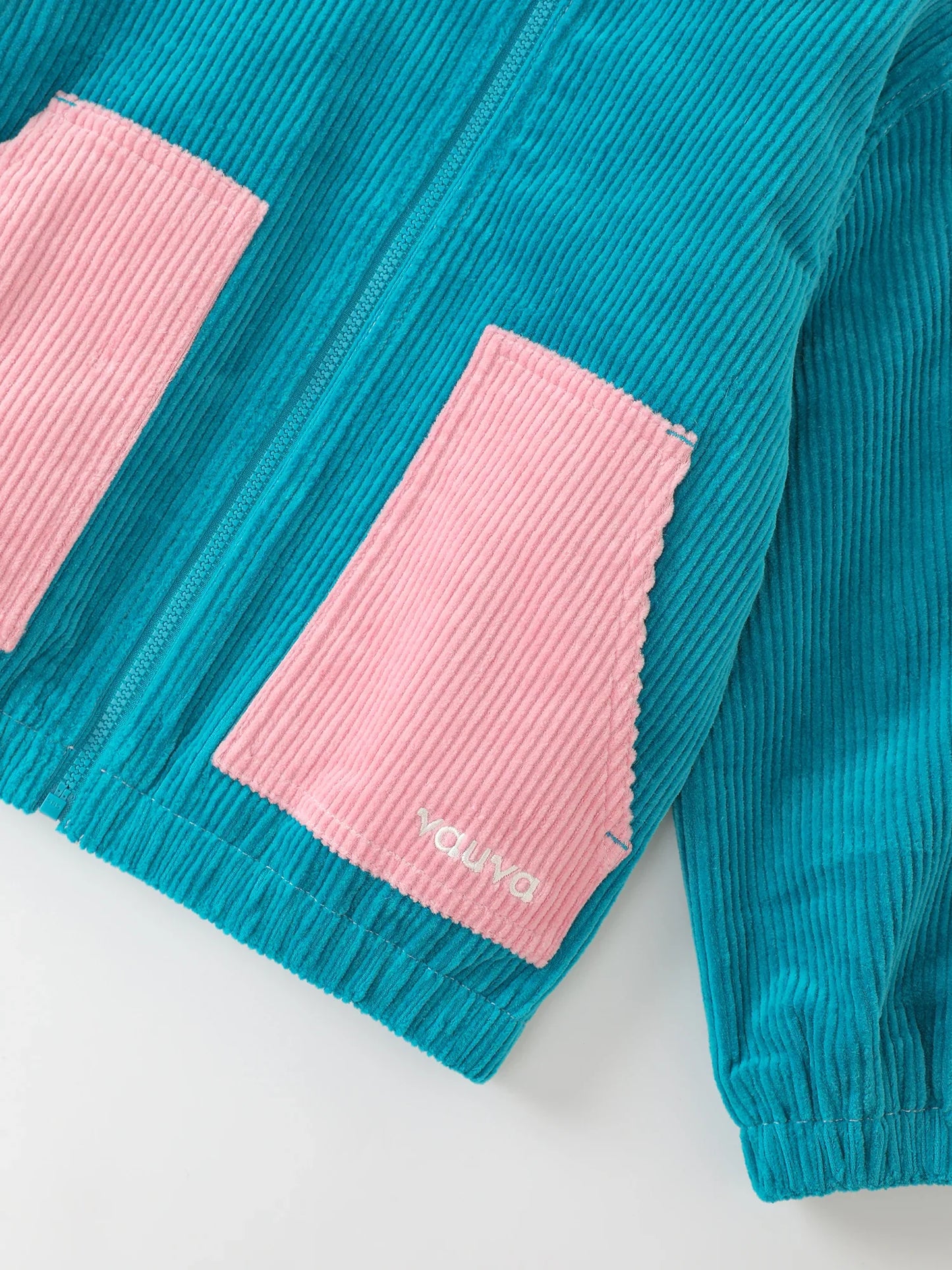 Girls' Color‑Block Corduroy Jacket