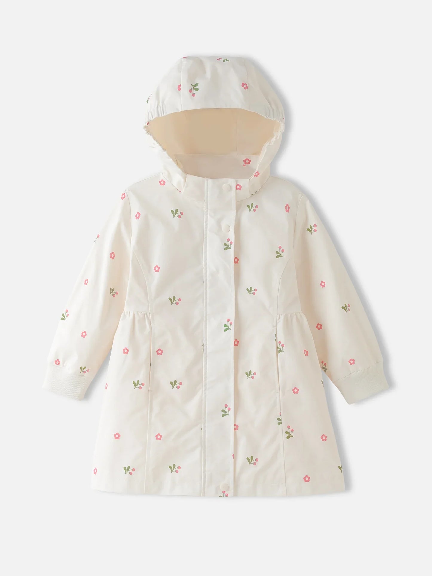 Girls' Hooded Floral Jacket