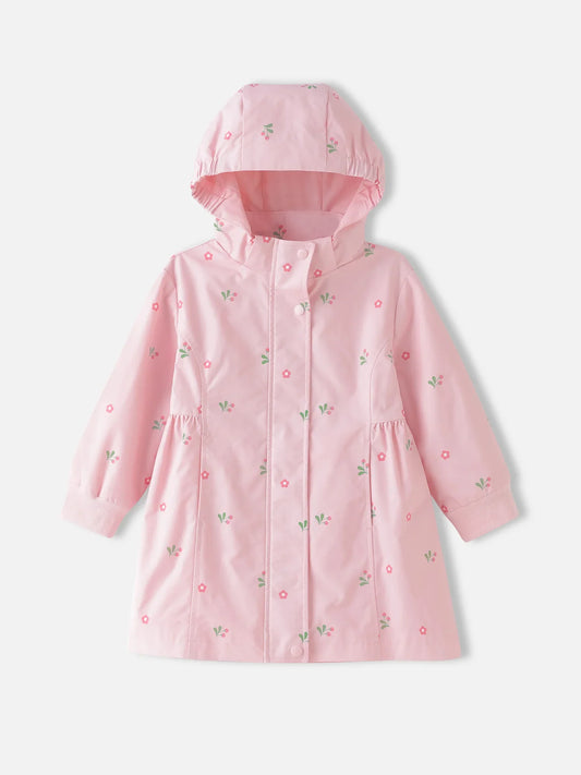 Girls' Hooded Floral Jacket