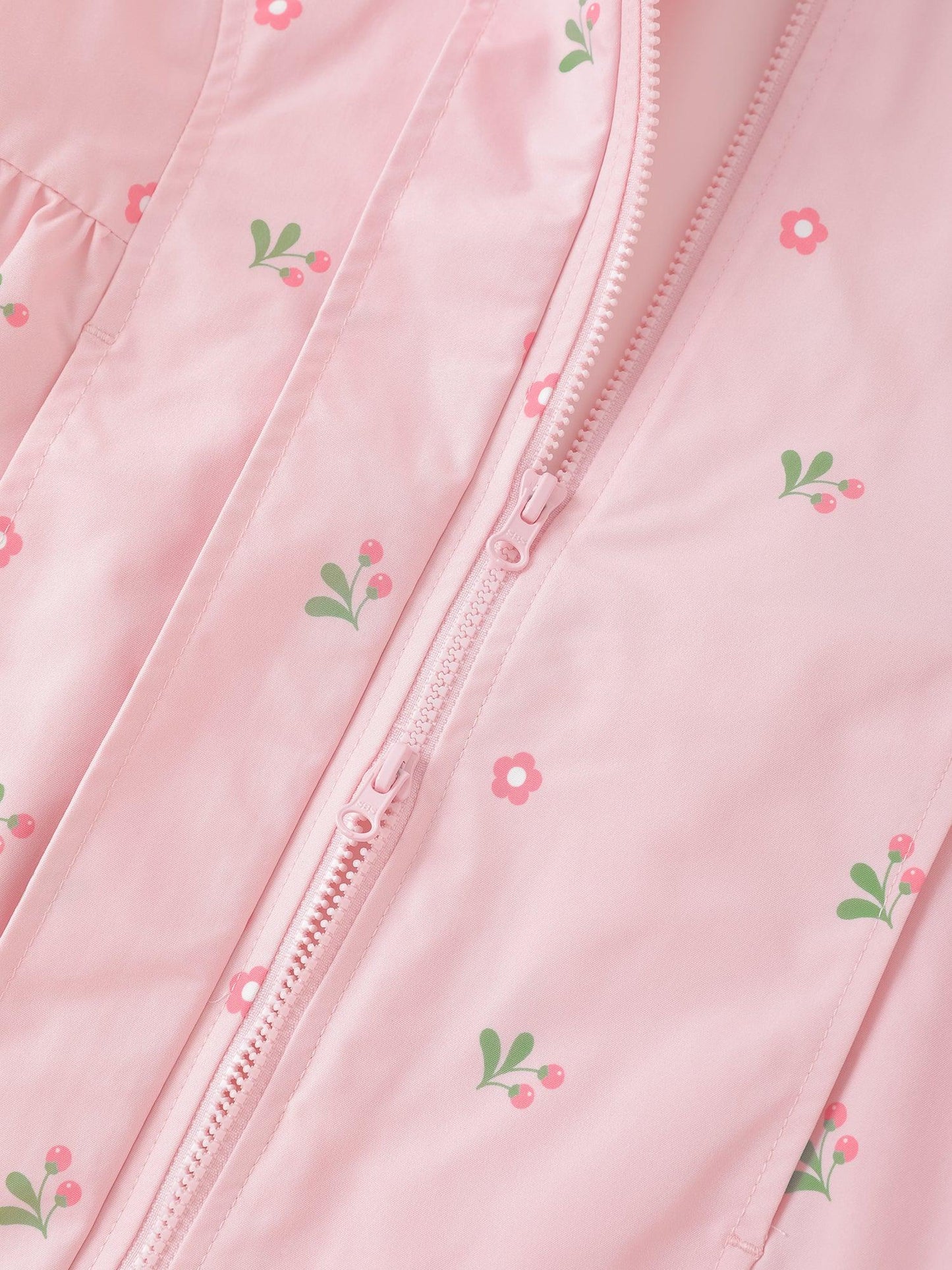 Girls' Hooded Floral Jacket