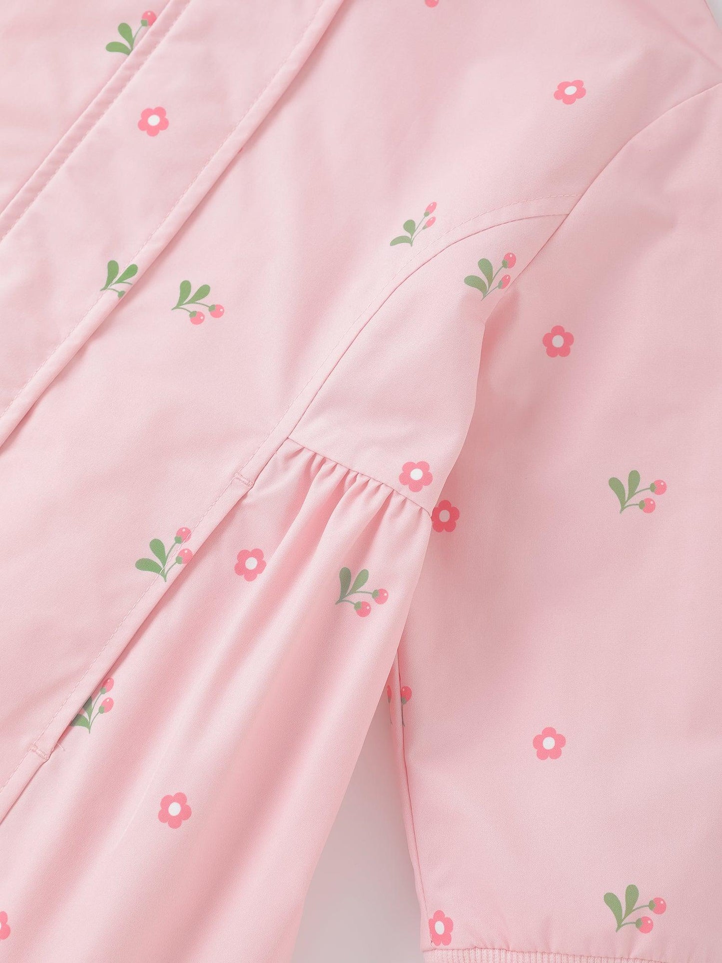 Girls' Hooded Floral Jacket
