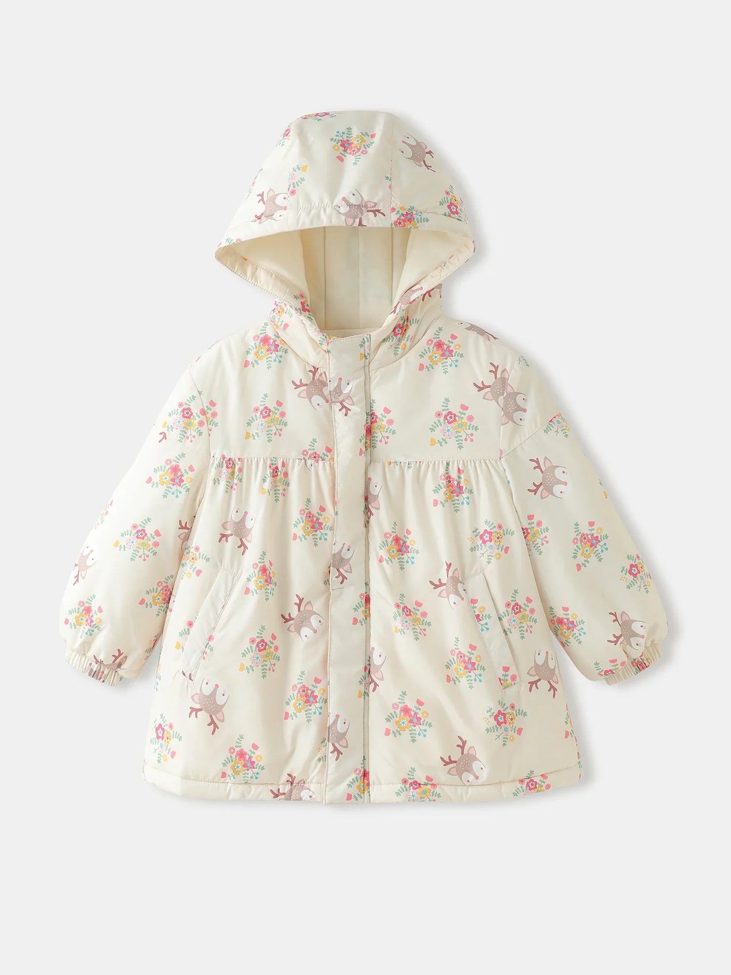 Girls' Hooded Printed Jacket