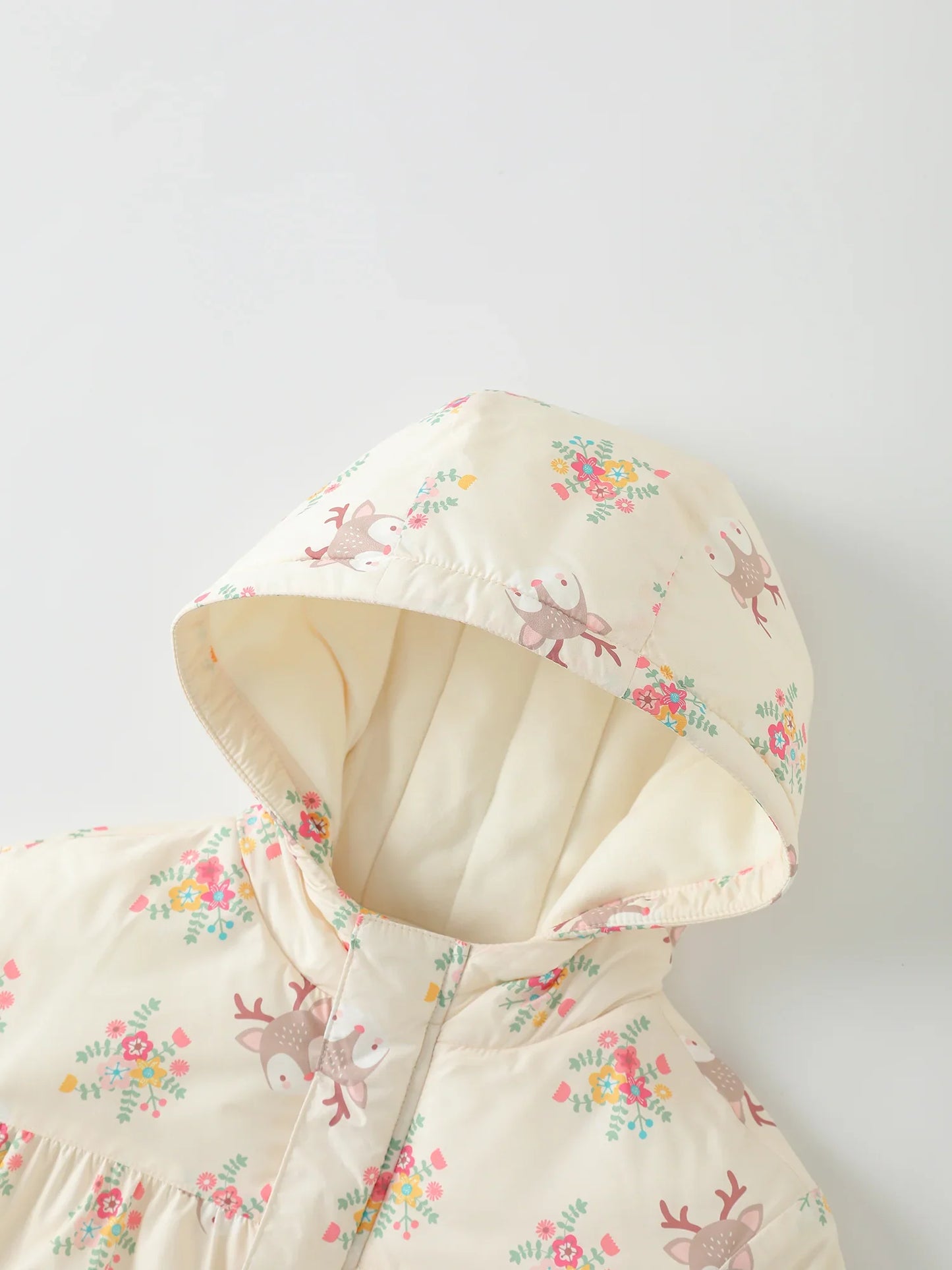 Girls' Hooded Printed Jacket