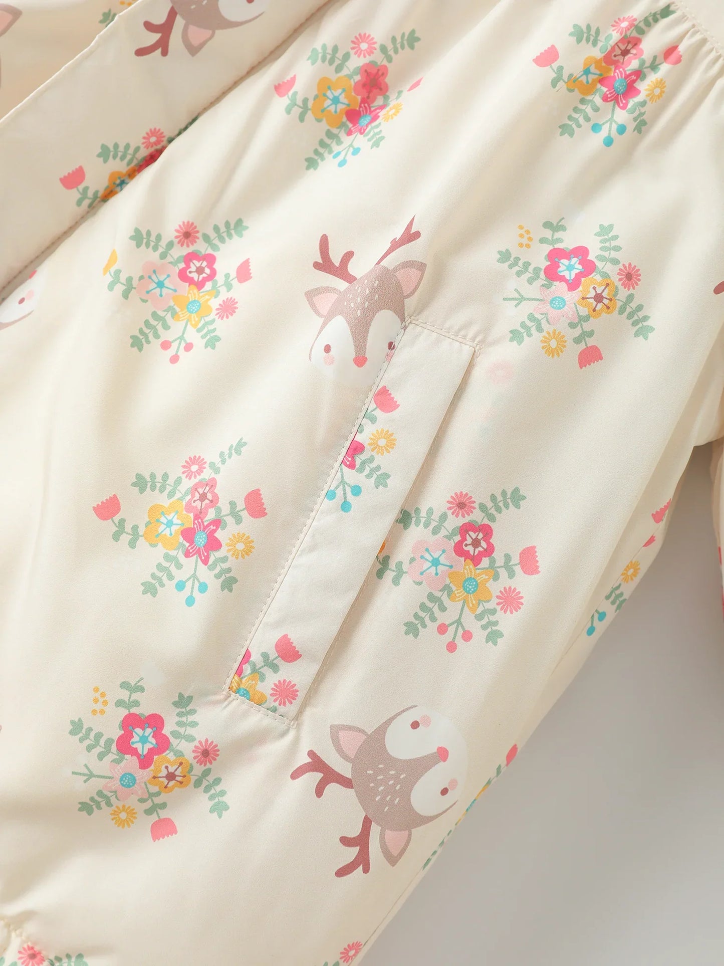 Girls' Hooded Printed Jacket