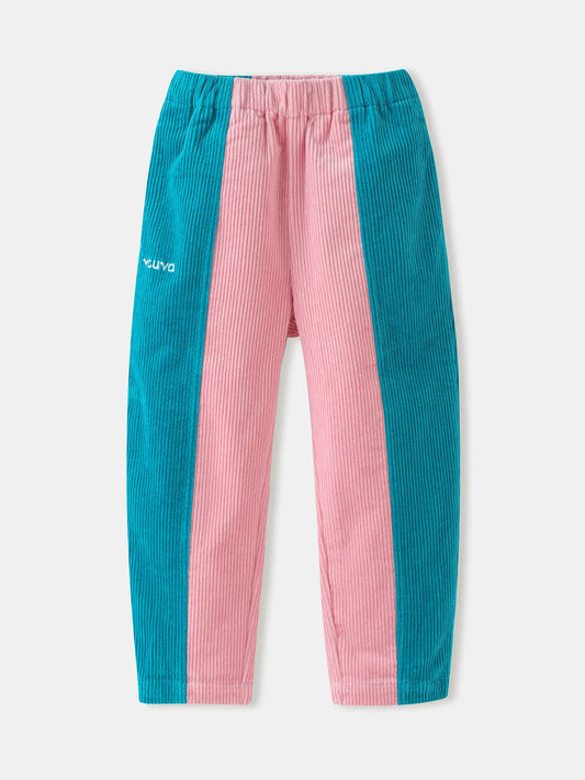 Girls' Color‑Block Corduroy Pants