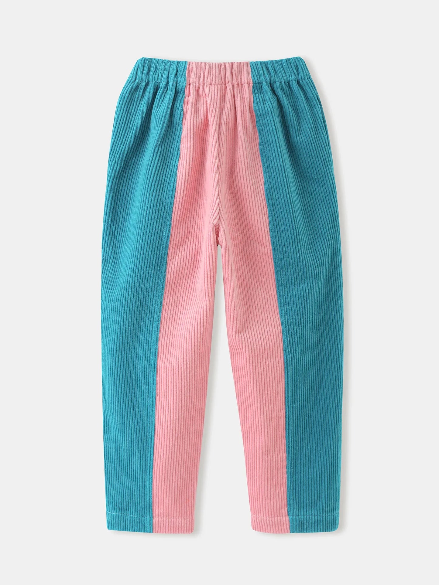 Girls' Color‑Block Corduroy Pants