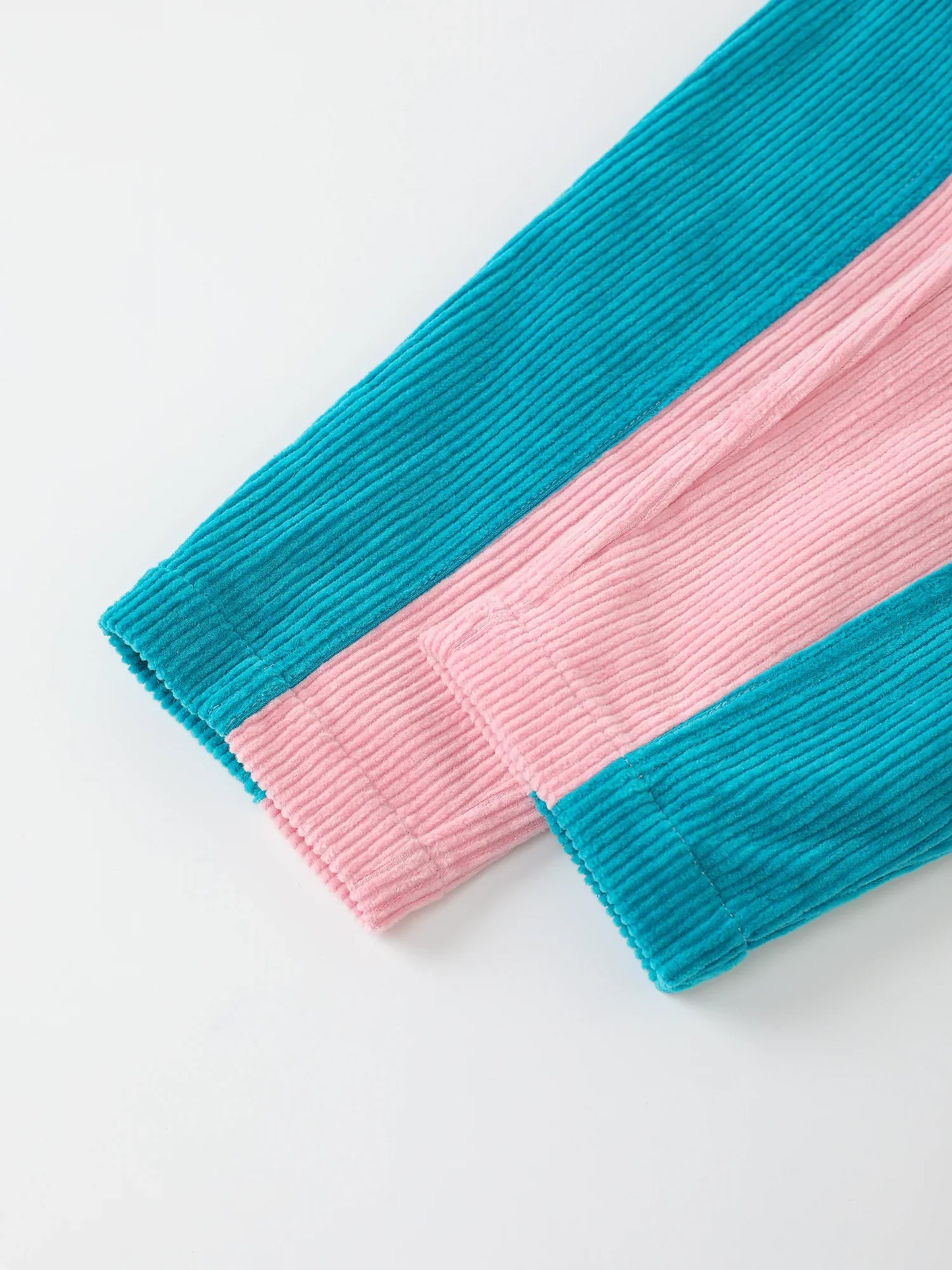Girls' Color‑Block Corduroy Pants
