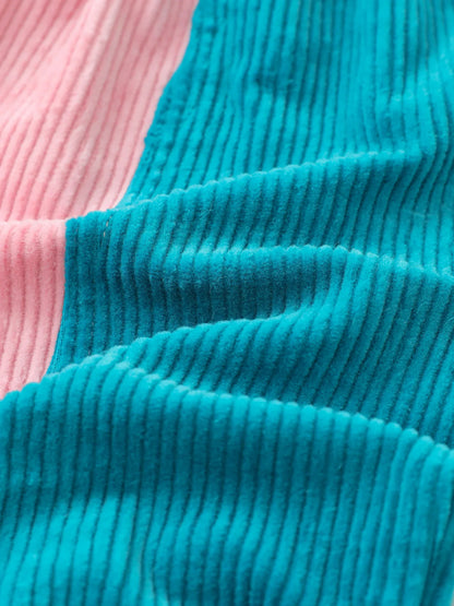 Girls' Color‑Block Corduroy Pants
