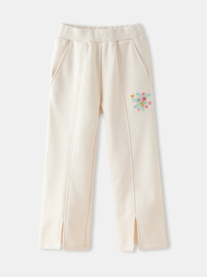 Girls' Embroidered Sweat Pants