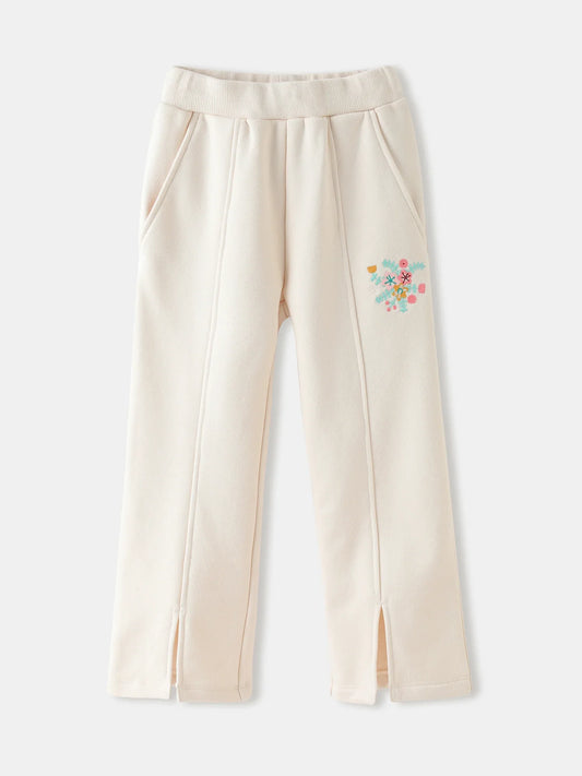 Girls' Embroidered Sweat Pants