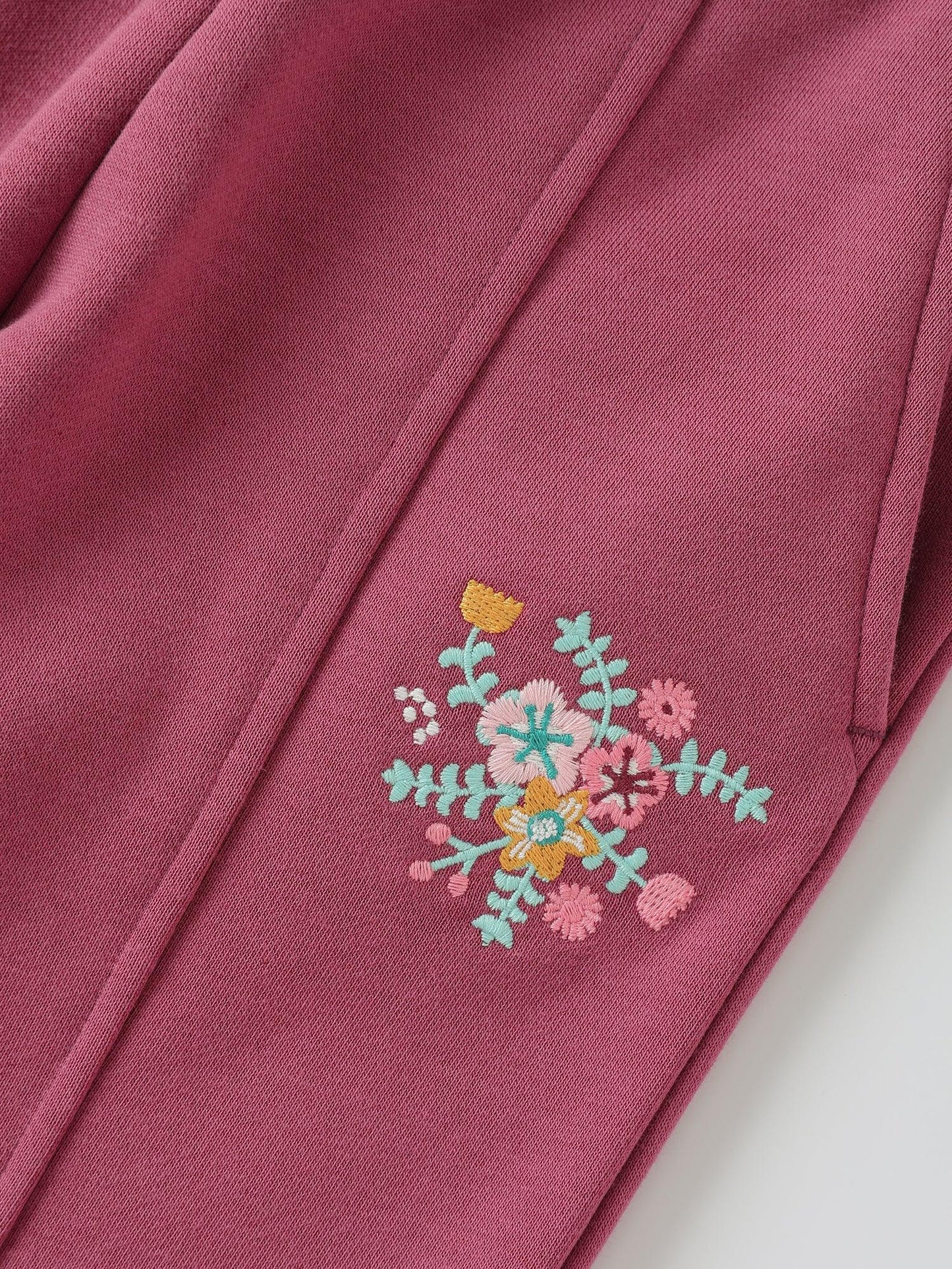 Girls' Embroidered Sweat Pants