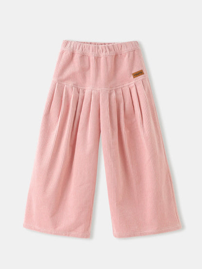 Girls' Corduroy Wide‑Leg Pants