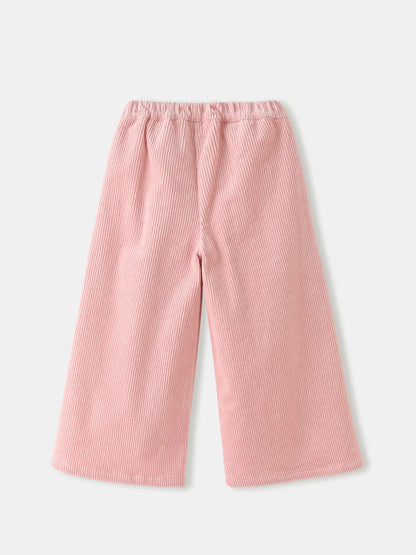 Girls' Corduroy Wide‑Leg Pants