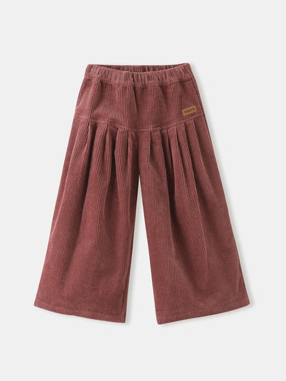 Girls' Corduroy Wide‑Leg Pants