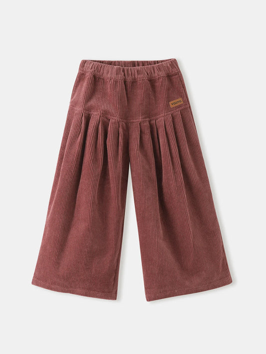 Girls' Corduroy Wide‑Leg Pants