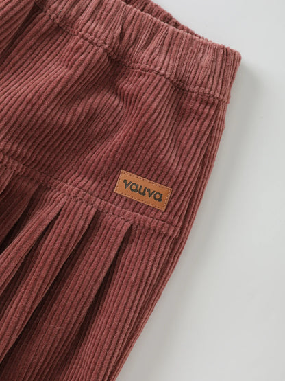 Girls' Corduroy Wide‑Leg Pants