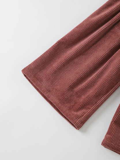 Girls' Corduroy Wide‑Leg Pants