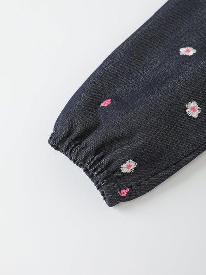 Girls' Floral Button‑Front Shirt