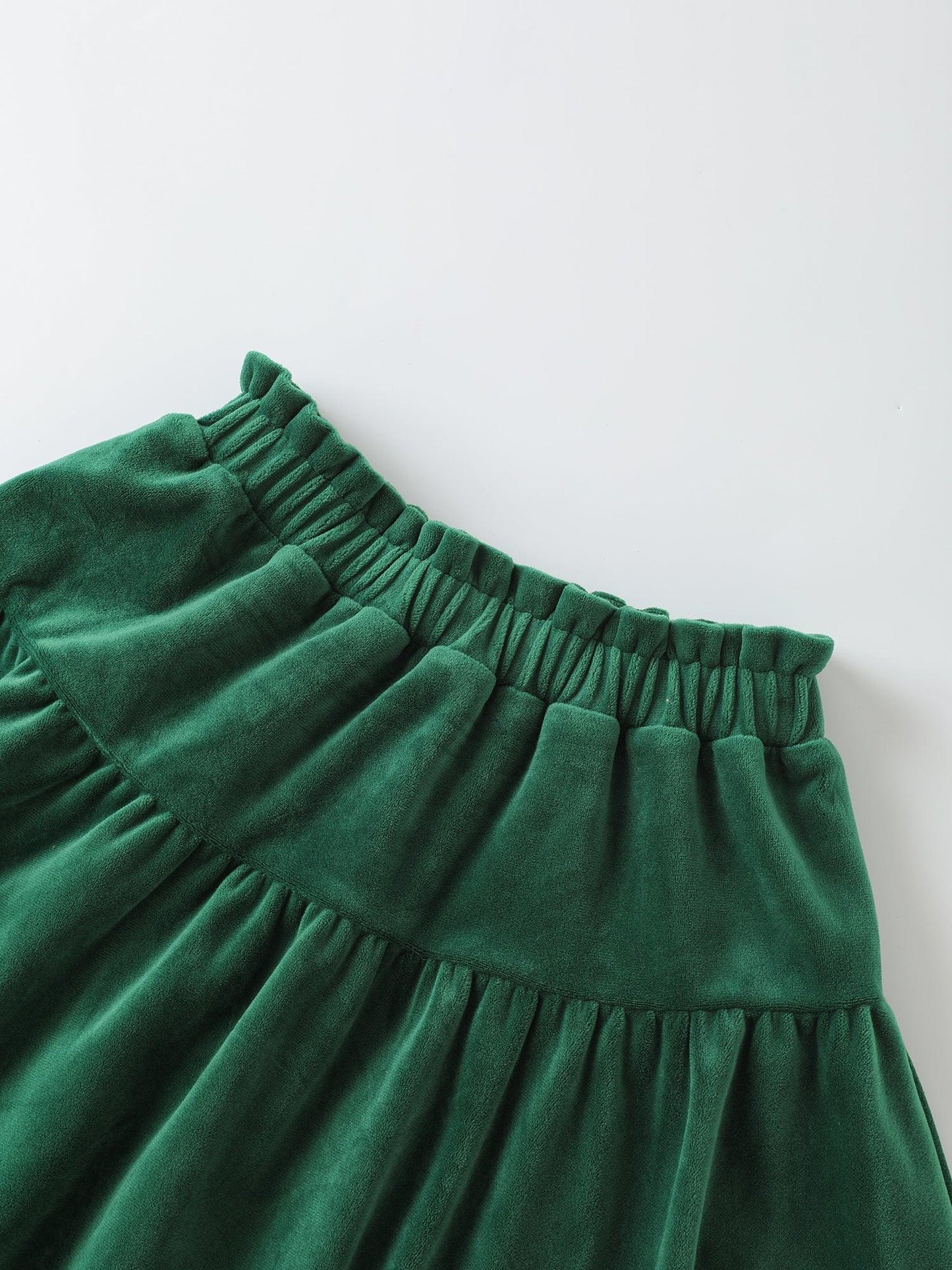 Girls' Velvet Tiered Skirt