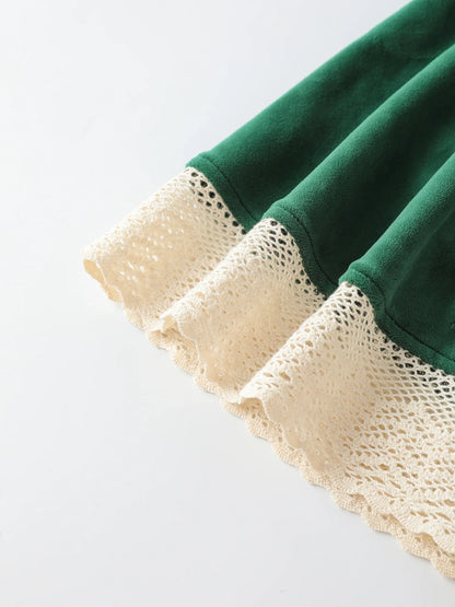 Girls' Velvet Tiered Skirt