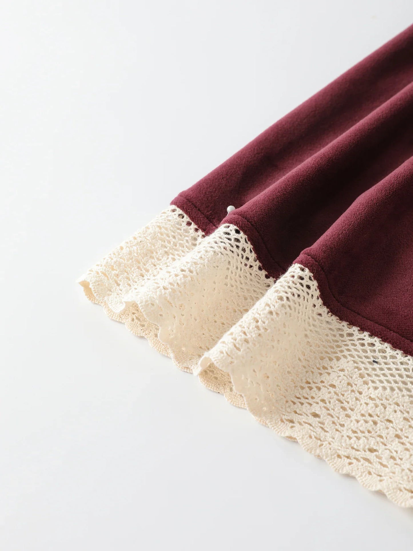 Girls' Velvet Tiered Skirt