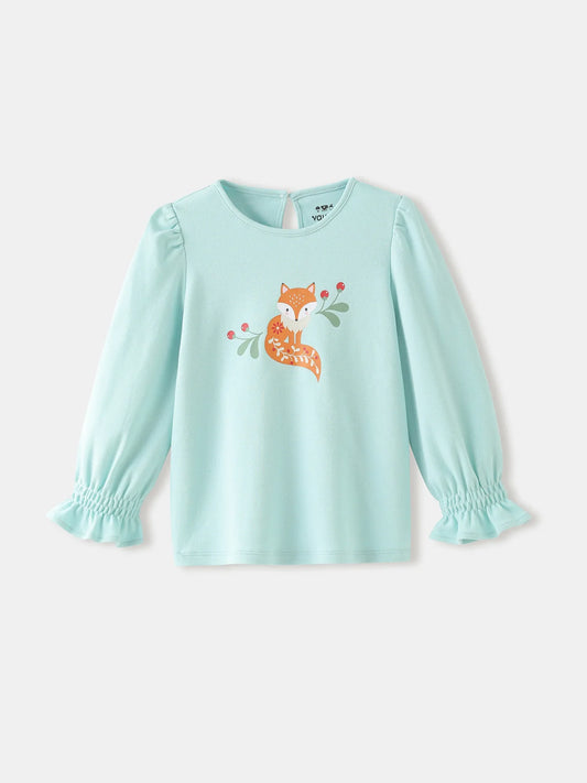 Girls' Graphic Long‑Sleeve Top