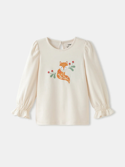Girls' Graphic Long‑Sleeve Top