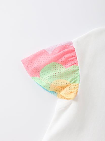 Girls Two-Tone Flare Dress