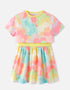 Girls Allover 2-In-1 Short Sleeves Dress