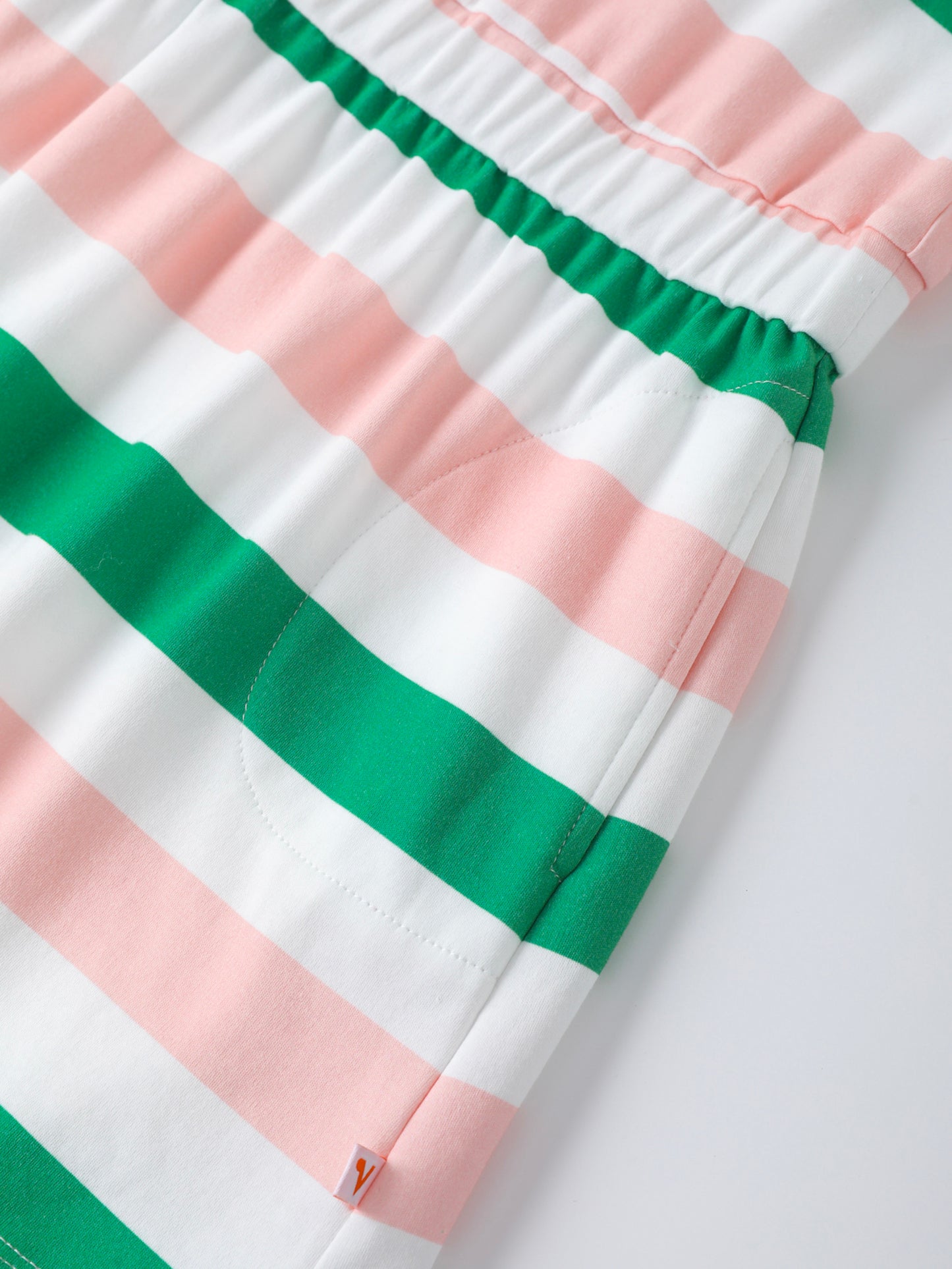 Girls Stripy Short Sleeves Dress