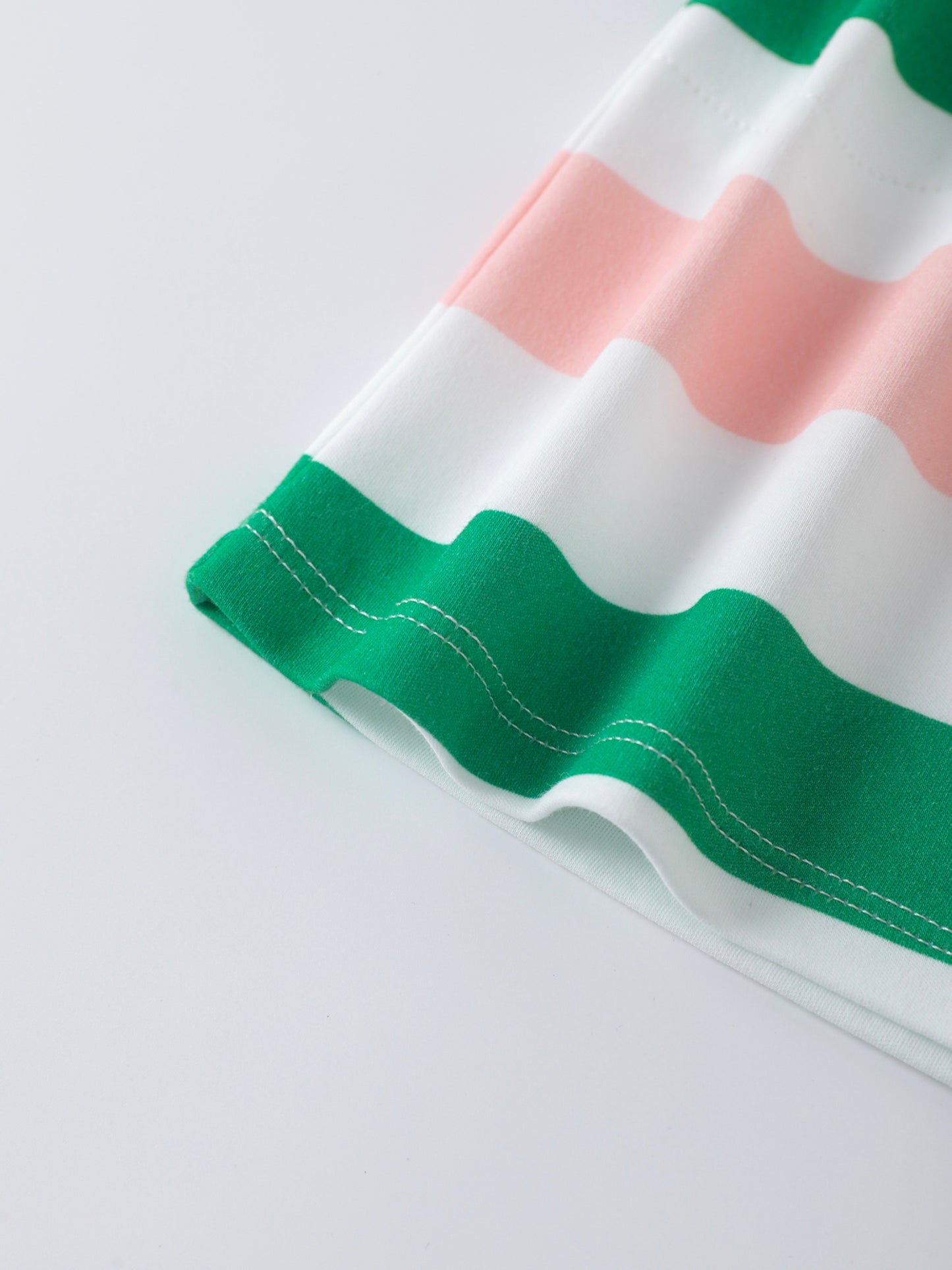 Girls Stripy Short Sleeves Dress