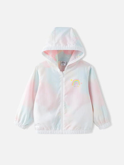 Girls Allover Iridescent Print 2-In-1 Windbreaker