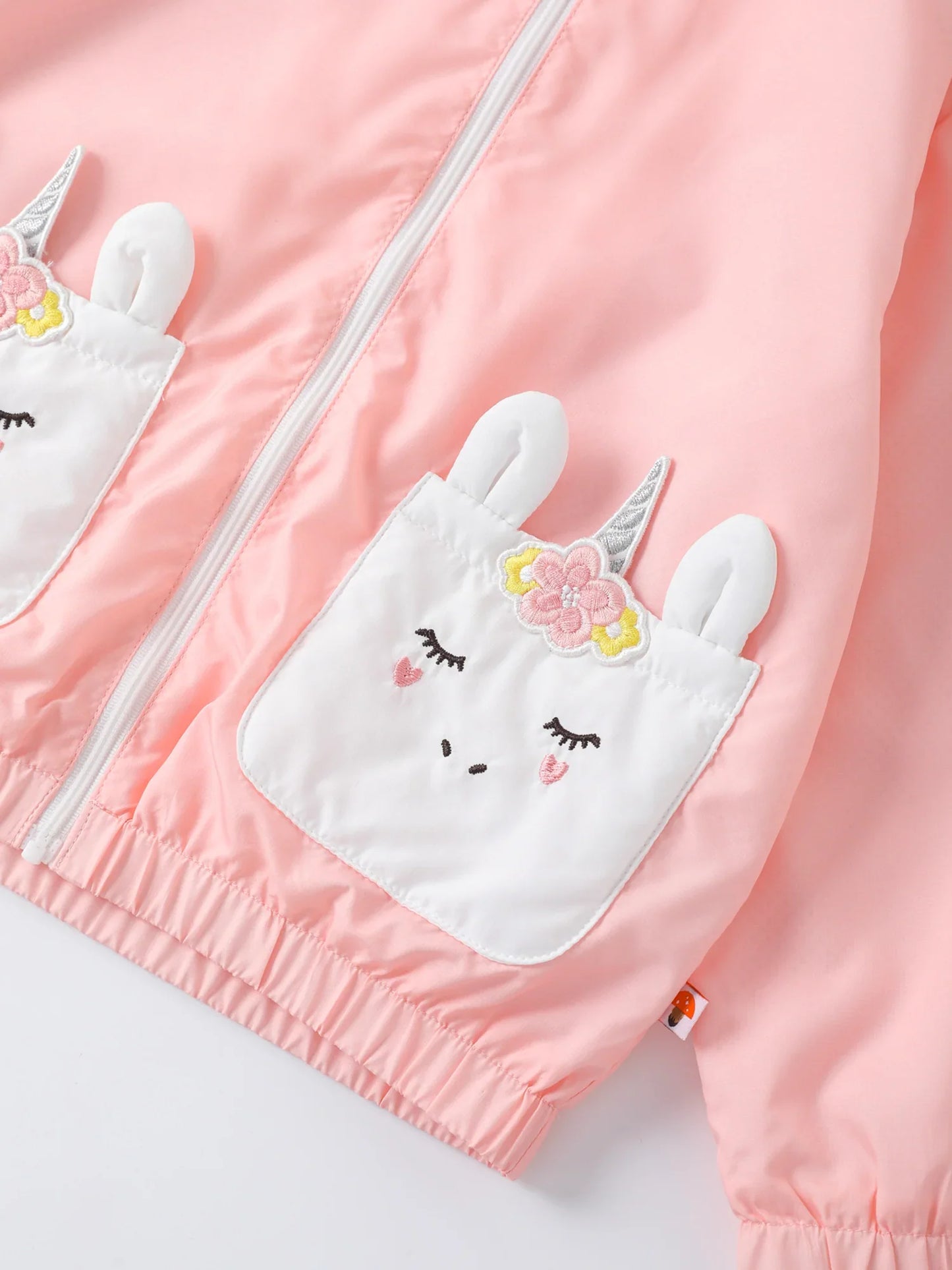 Girls Unicorn Hooded Windbreaker