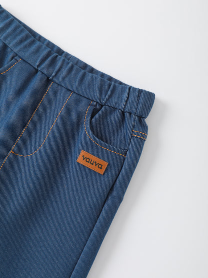 Girls Jersey Denim Leggings