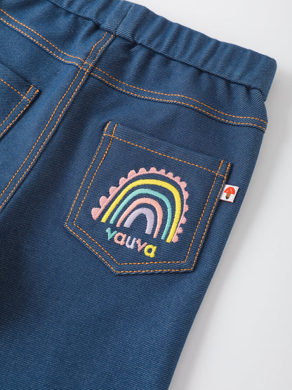 Girls Jersey Denim Leggings