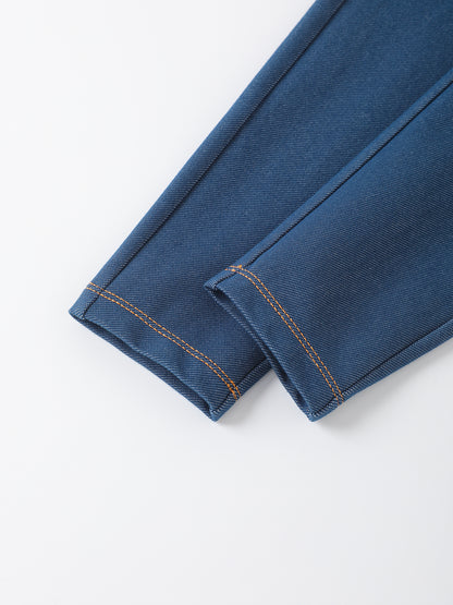 Girls Jersey Denim Leggings