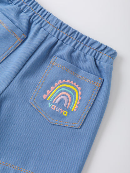 Girls Jersey Denim Shorts