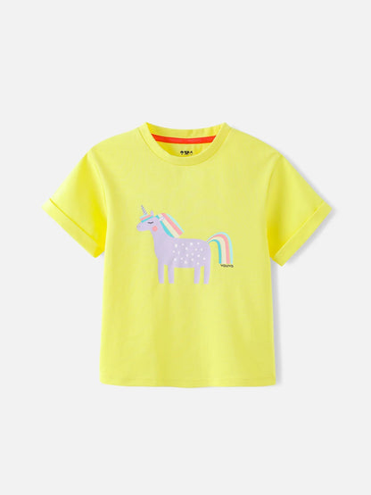 Girls Short Sleeve Unicorn Graphic Tee