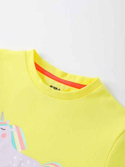Girls Short Sleeve Unicorn Graphic Tee