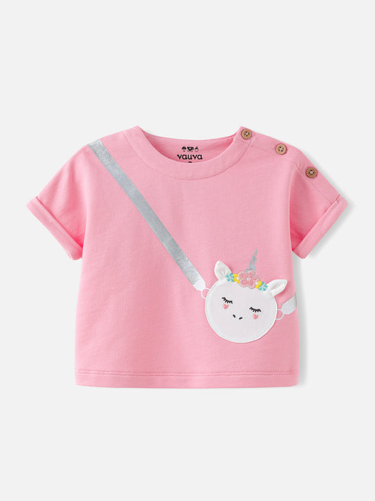 Baby Girls Sleeveless Applique T-Shirt