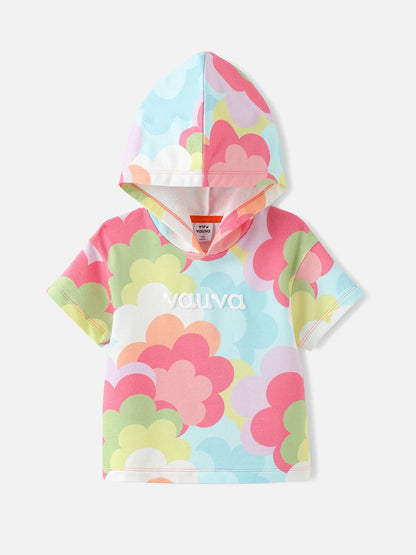 Girls Allover Hooded Crop Top