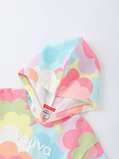 Girls Allover Hooded Crop Top