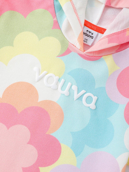 Girls Allover Hooded Crop Top