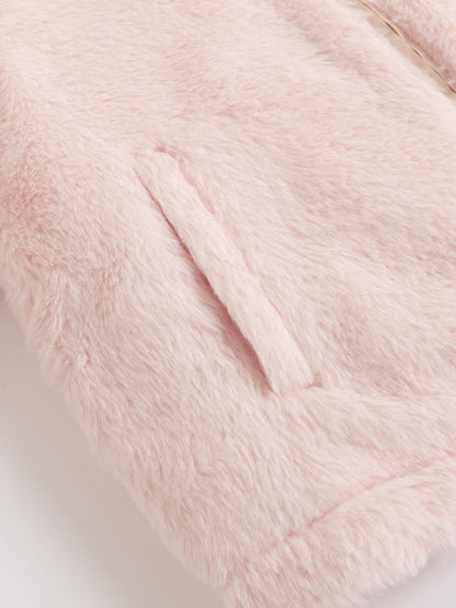Girls Cozy Plush Jacket with Quilted Padded Lining