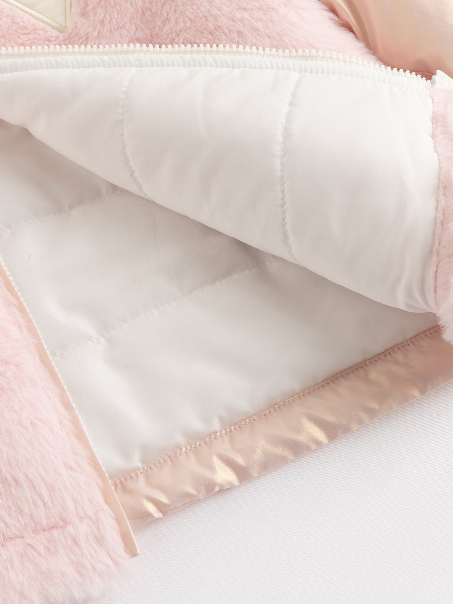 Girls Cozy Plush Jacket with Quilted Padded Lining