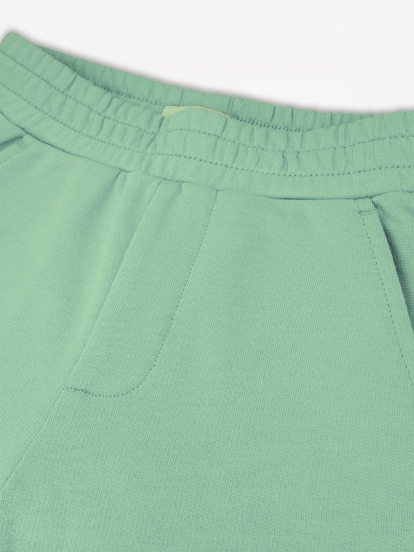 Kids Mint Green Embroidery Sweatpants